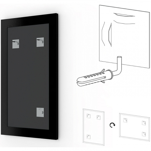 картинка Зеркало Evoform Definite 153х73 BY 1114 в багетной раме - Сухой тростник 51 мм от магазина Сантехстрой