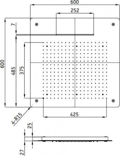 картинка Верхний душ RGW Shower Panels SP-74 21140274-01 Хром от магазина Сантехстрой