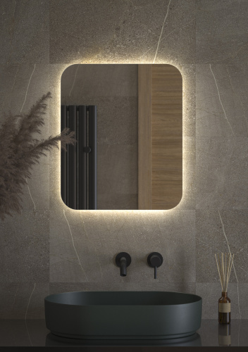 картинка Зеркало с LED-подсветкой настенное OPTI DEFESTO 50x60 см, DF 2803 от магазина Сантехстрой