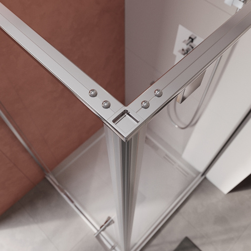 картинка Душевой уголок Cezares Liner 120x90 L LINER-AH-1-120/90-C-Cr-L профиль Хром стекло прозрачное от магазина Сантехстрой