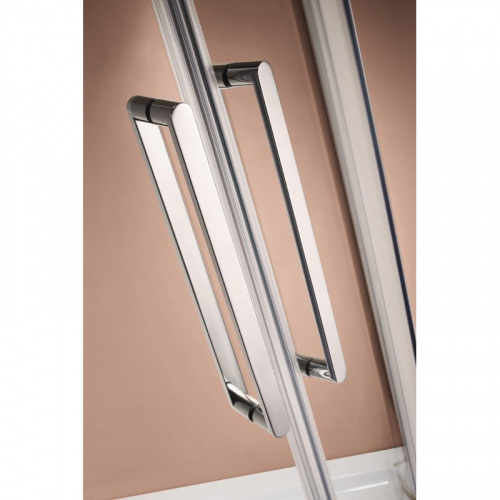 картинка Душевой уголок Cezares Stylus-M R-2 100x100 профиль Хром стекло прозрачное от магазина Сантехстрой