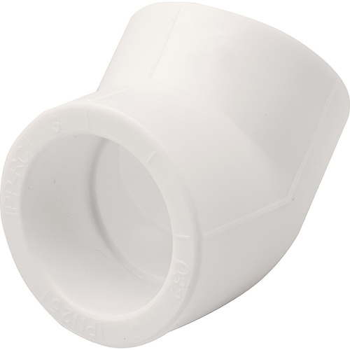 картинка Угольник THERMOLIGHT 45гр. PP-R 32 белый (15/150) от магазина Сантехстрой