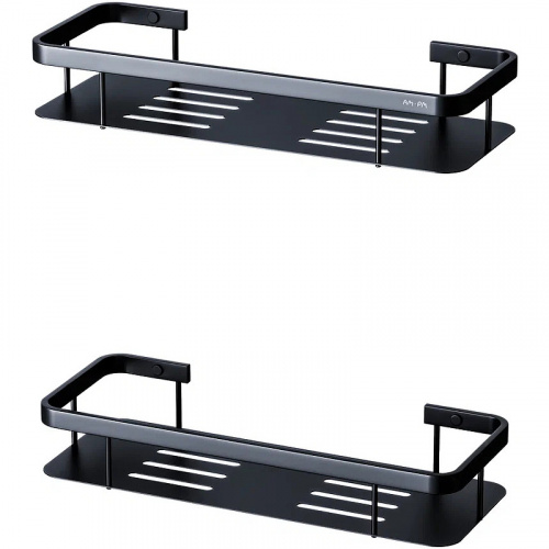 картинка A7453222 Sense L Полка для душа прямая двухъярусная, черный, шт от магазина Сантехстрой