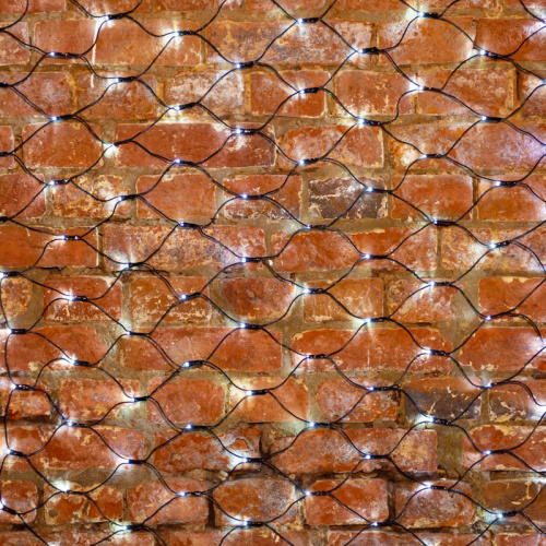 картинка Гирлянда Сеть 1х1,5м,  черный ПВХ,  160 LED Белый от магазина Сантехстрой