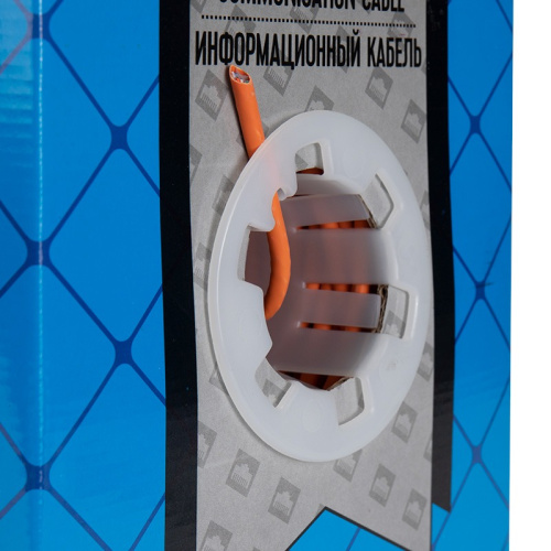 картинка Кабель витая пара U/UTP,  CAT 6, ZH нг(А)-HF,  4PR,  23AWG, INDOOR, SOLID,  оранжевый,  305 м,  REXANT от магазина Сантехстрой