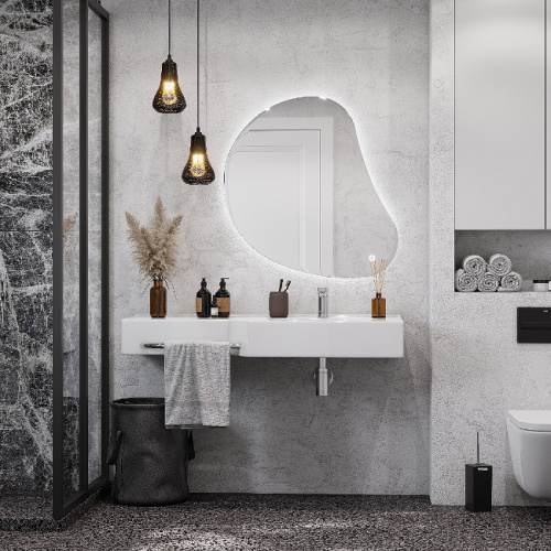 картинка Зеркало AQUATON (Акватон) 1a260902vo010 Белое от магазина Сантехстрой