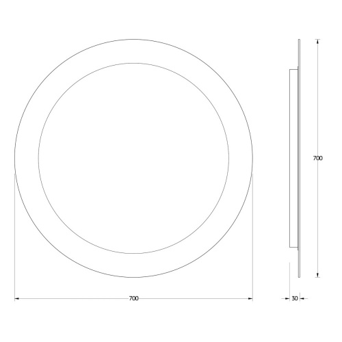 картинка Зеркало Evoform Ledshine BY 2524 70x70 от магазина Сантехстрой