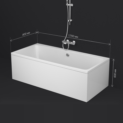 картинка W84A-170-080W-A Func Ванна акриловая 170х80 от магазина Сантехстрой