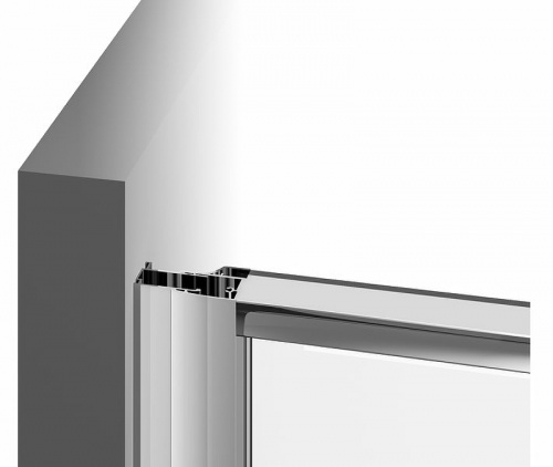 картинка Душевая дверь Ravak Pivot PDOP1-80 03G40100Z1 профиль Белый ручка Хром стекло Transparent от магазина Сантехстрой