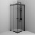 картинка W87G-403-8080-BT Sunny душ огражд квадратн, раздвижн двери 80x80 черный,стекло прозрачн от магазина Сантехстрой