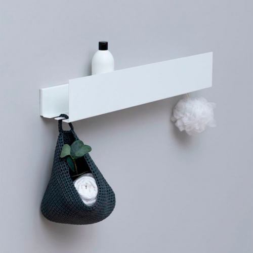 картинка Металлическая полка Aquanet Магнум 70 302233 Белая матовая от магазина Сантехстрой