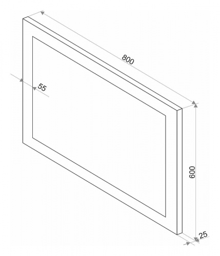 картинка Зеркало Art&Max am-sol-800-600-ds-f-h Белое от магазина Сантехстрой