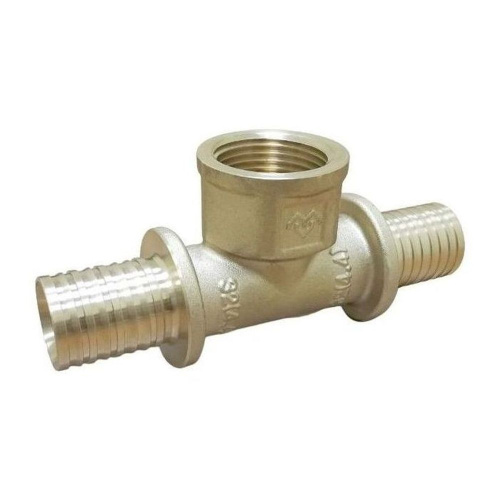 картинка Тройник VARMEGA Slide-fit ВР, 20х1/2quot;, латунь, аксиальный, VM51113 от магазина Сантехстрой