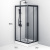 картинка W93G-404-100280-BT Gem S душ.ограждение 100х80 прям.,стекло прозрачное, профиль черный мат.,без подд от магазина Сантехстрой