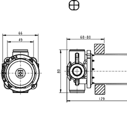 картинка Скрытая часть для смесителя Bravat Arc D999BW-ENG Черный матовый от магазина Сантехстрой