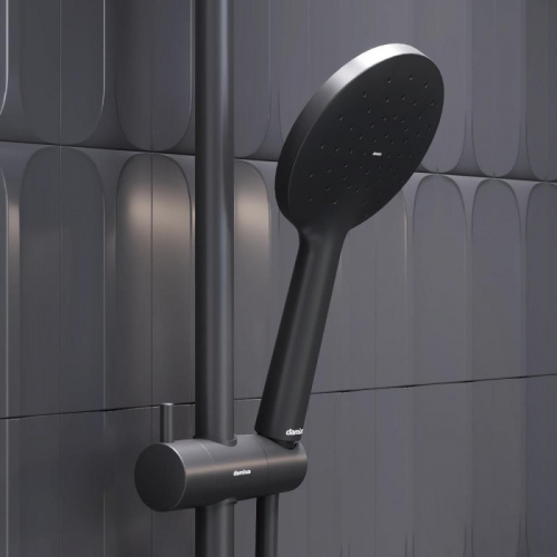 картинка 977800300 Jupiter душевая система со смесителем с термостатом чёрный от магазина Сантехстрой