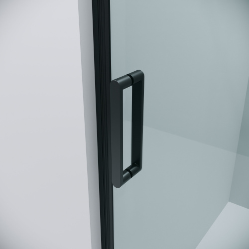 картинка Душевая перегородка 200.K33.04.90.21.00 Classic (90*195) черный матовый, стекло прозрачное, 1 место от магазина Сантехстрой