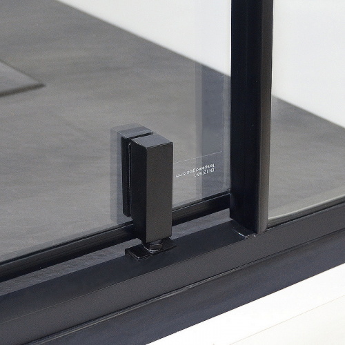 картинка Душевая стенка WasserKRAFT Elbe 74P06-RP80 / Dill 61S06-RP80 80 74P06-RP80 / Dill 61S06-RP80 профиль Черный матовый стекло прозрачное от магазина Сантехстрой