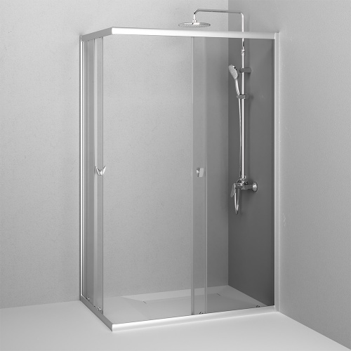 картинка W87G-403-12080-MT Sunny душ огражд прямоугольн, раздвижн двери 120x80 серебро,стекло прозрачн от магазина Сантехстрой