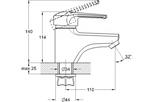 картинка Смеситель для умывальника G-Lauf LWZ1-A182 от магазина Сантехстрой