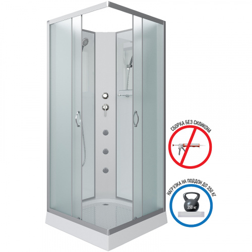 картинка Душевая кабина Niagara Classic 90х90 NG-1101-14BKG с гидромассажем от магазина Сантехстрой