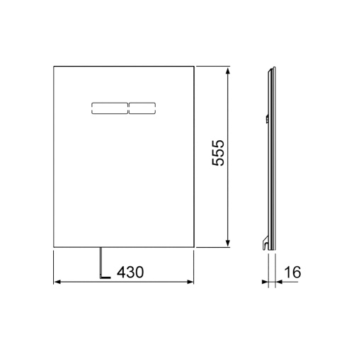 картинка TECElux Верхняя панель с сенсорным блоком управления смыва, стекло: белое от магазина Сантехстрой