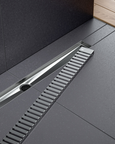 картинка Душевой лоток TIMO Drain System 800 с вставкой "lines", Сатин (DS230108/01) от магазина Сантехстрой