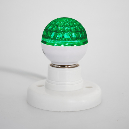 картинка Лампа шар e27 10 LED Ø50мм зеленая 24В (постоянное напряжение) от магазина Сантехстрой