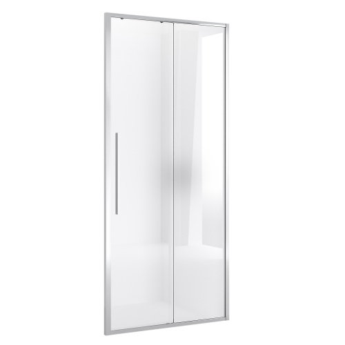 картинка Дверь в нишу Niagara Nova NG-64-10A (100х195) хром,стекло прозрачное,дверь раздвижная,1 место от магазина Сантехстрой