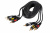 картинка Шнур 3 RCA - 3 RCA,  1,5м,  черный (GOLD) REXANT от магазина Сантехстрой
