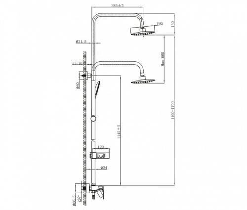 картинка Душевая система Lemark Tropic (LM7002BL) от магазина Сантехстрой