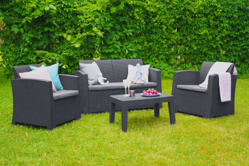 картинка B:Rattan Комплект мебели Arizona Set, антрацит (на 4 персоны) от магазина Сантехстрой
