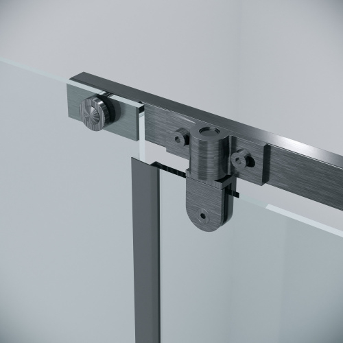 картинка Душевая перегородка 200.K33.03.80.42.00 Pragma (80*195) графит сатин, стекло прозрачное, 1 место от магазина Сантехстрой