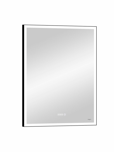 картинка Зеркало Reflection Ghost с LED подсветкой, сенсором и часами 600х800 от магазина Сантехстрой