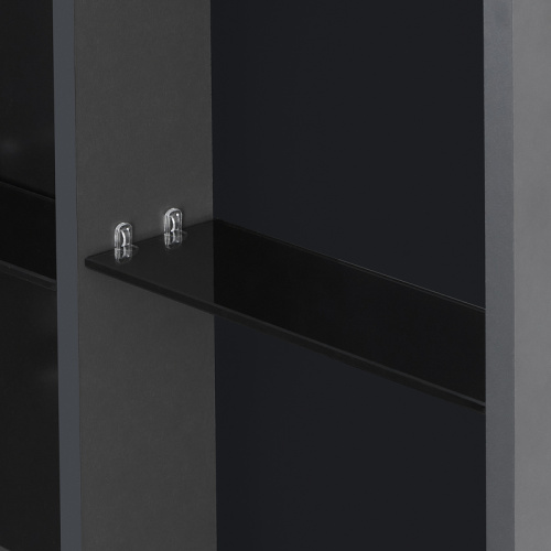 картинка Зеркальный шкаф AQUATON (Акватон) 1a258302aja0l Черный от магазина Сантехстрой
