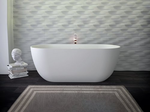 картинка KNIEF Lotus Ванна отдельност. из мат-л Stone 170х75х63см, с щелев.перелив и выпуск Click-Clack(без ручек), цвет: бел.мат (СПЕЦЦЕНА на 2 ванны из прих) от магазина Сантехстрой
