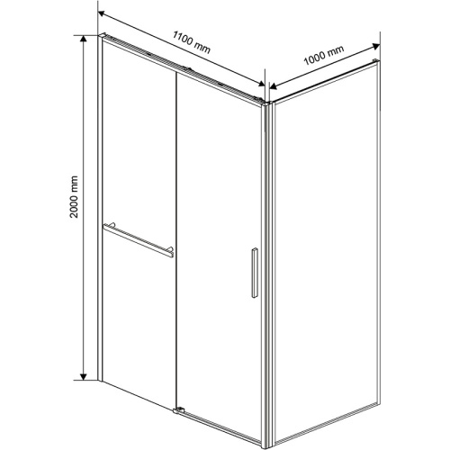 картинка Душевой уголок Vincea vsr-1ss1011clb от магазина Сантехстрой