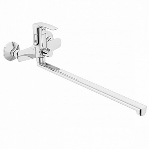 картинка Смеситель для ванны IDDIS Ray с длинным изливом и керамическим дивертором (RAYSBL2i10WA) от магазина Сантехстрой