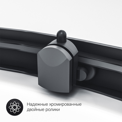картинка W90G-404-120280-BT Gem Twin Slide 120x80. Душевое ограждение,120x80, профиль черный мат., стекло про от магазина Сантехстрой