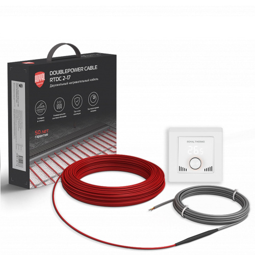 картинка Кабель нагревательный Royal Thermo RTDC 2-17-1500 с терморегулятором RTI-16 от магазина Сантехстрой