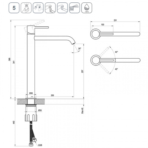 картинка Смеситель для раковины Ravak Espirit ES 015.00CR X070194 Хром от магазина Сантехстрой