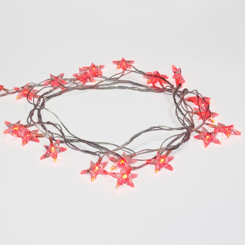 картинка Гирлянда светодиодная Звездочки 20 LED КРАСНЫЕ 2,8 метра от магазина Сантехстрой