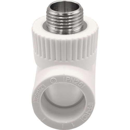картинка Тройник THERMOLIGHT комбинированный PP-R НР 25х1/2х25 белый (5/105) от магазина Сантехстрой