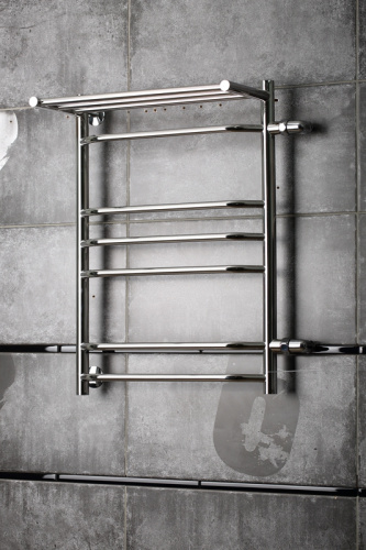 картинка Водяной полотенцесушитель Тругор Браво 3 П ПМ R 80x40 с полкой Хром от магазина Сантехстрой