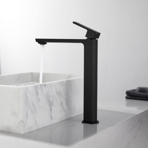 картинка Смеситель для накладной раковины Next VBF-1N2MB однорычажный, черный от магазина Сантехстрой