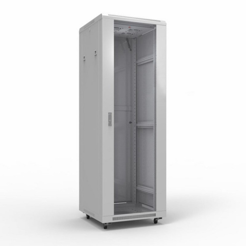картинка Шкаф напольный 19" серии Standart 42U 600х800мм,  передняя дверь стекло,  задняя дверь металл,  RAL 7035 (состоит из 2 частей) REXANT от магазина Сантехстрой