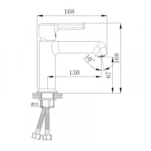 картинка Смеситель для раковины Haiba (HB10814-7) от магазина Сантехстрой