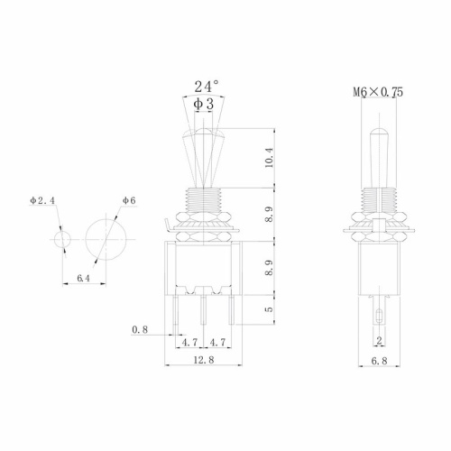 картинка Тумблер 250V 3А (3c) ON-OFF-ON однополюсный Micro (MTS-103) REXANT от магазина Сантехстрой