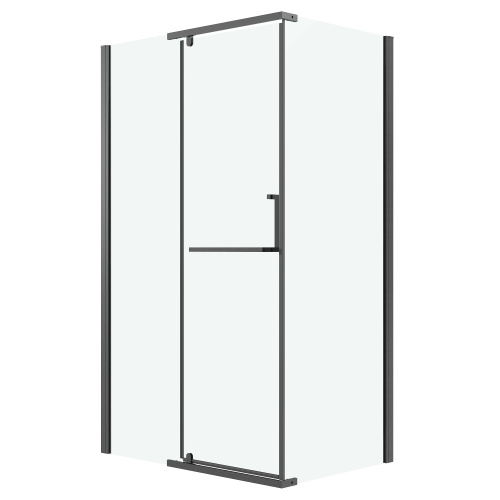 картинка Душевая перегородка 200.K33.03.80.42.00 Pragma (80*195) графит сатин, стекло прозрачное, 1 место от магазина Сантехстрой