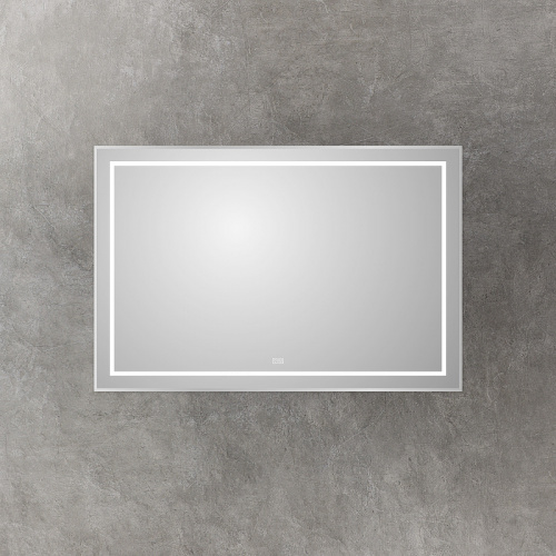 картинка Зеркало BelBagno Kraft 120 SPC-KRAFT-1200-800-LED-TCH-WARM с подсветкой Сатин с сенсорным выключателем и подогревом от магазина Сантехстрой